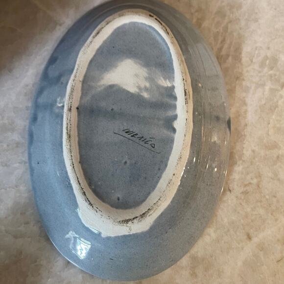 Tonala Mexico small pottery platter and bowl - Picture 4 of 12